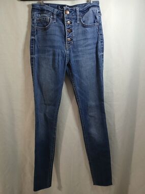 Hollister High-Rise Button-Fly Women's Jeans - Blue